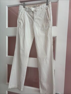 Vince Off-White Straight-Leg Pants